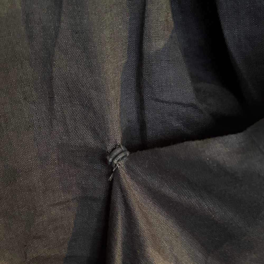 Soft Surroundings Linen Charcoal Wrap Dress - Picture 5 of 14